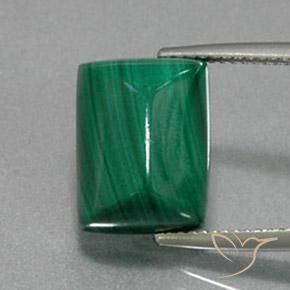 13.82ct 天然 グリーン マラカイト, バゲット, オペーク