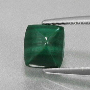 2.17カラットの天然マルチカラーグリーンマラカイト（7.2×6.6 mm・バゲット）