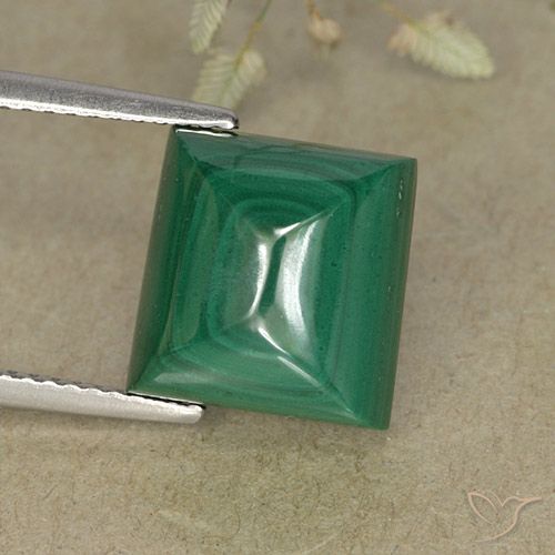 9.52ct 天然 グリーン マラカイト, 四角形, オペーク