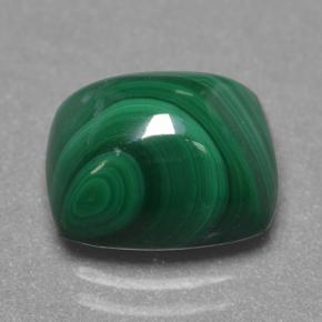 5.01カラットの天然マルチカラーグリーンマラカイト（9.9×8.2 mm・クッションカット）