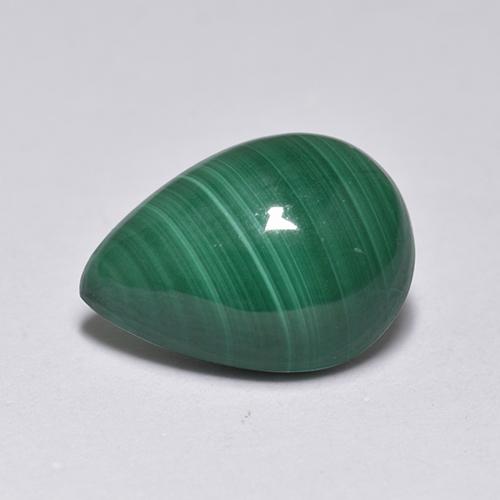 2.51カラットの天然マルチカラーグリーンマラカイト（9.5×6.9 mm・洋梨の形）