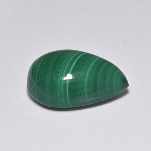 2.51カラットの天然マルチカラーグリーンマラカイト（9.5×6.9 mm・洋梨の形）