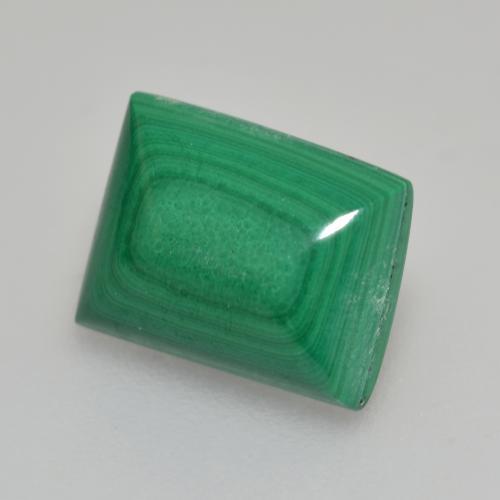 2.95カラットの天然ミディアムグリーンマラカイト（9.5×7.3 mm・バゲット）