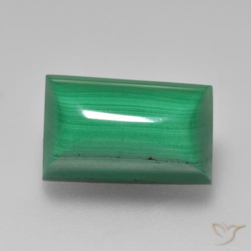 7.26ct 天然 グリーン マラカイト, バゲット, オペーク
