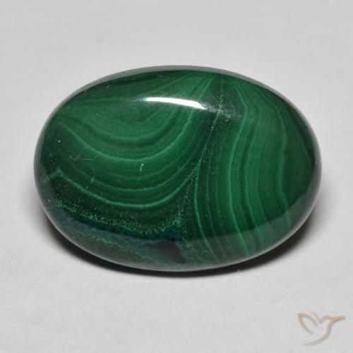 11.40ct 天然 グリーン マラカイト, 楕円形, オペーク