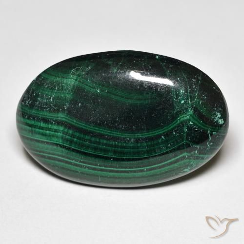 32.63ct 天然 グリーン マラカイト, 楕円形, オペーク