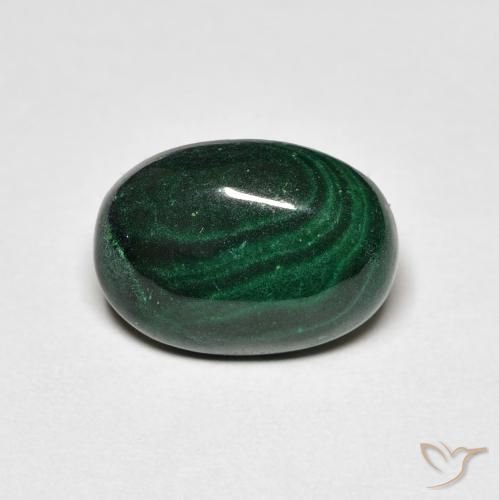 6.69ct 天然 グリーン マラカイト, 楕円形, オペーク
