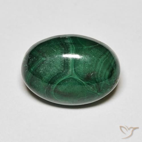 8.47ct 天然 ミディアムグリーン マラカイト, 楕円形, オペーク