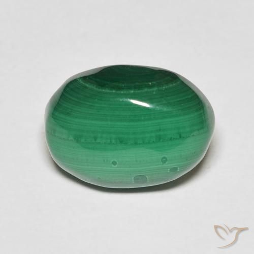 7.62ct 天然 グリーン マラカイト, 楕円形, オペーク