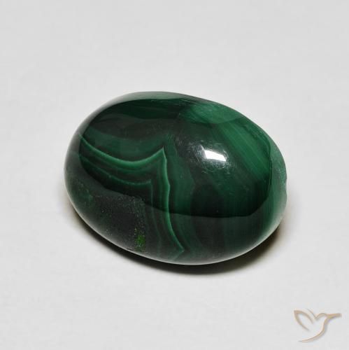 9.88ct 天然 グリーン マラカイト, 楕円形, オペーク