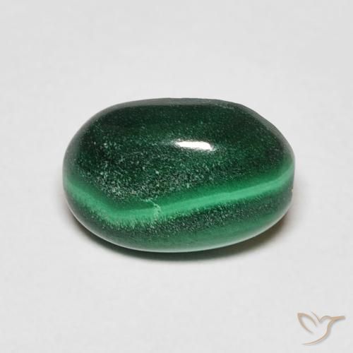 2.27ct 天然 ダークグリーン マラカイト, 楕円形, オペーク