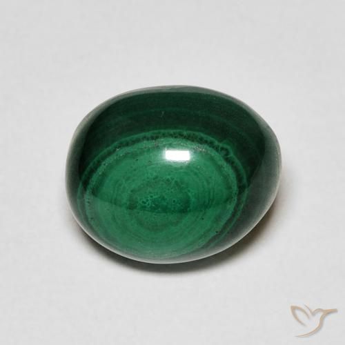 5.19ct 天然 グリーン マラカイト, 楕円形, オペーク