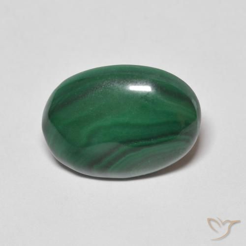 9.48ct 天然 ミディアムグリーン マラカイト, 楕円形, オペーク