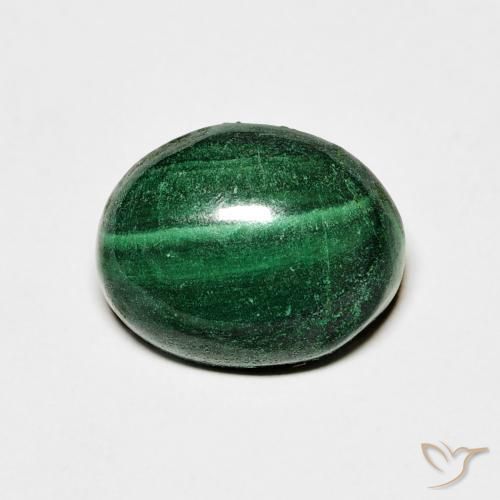 4.66ct 天然 グリーン マラカイト, 楕円形, オペーク
