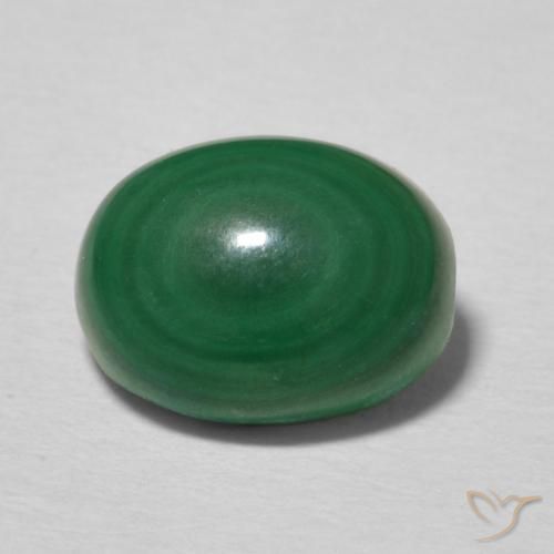 2.93ct 天然 ミディアムグリーン マラカイト, 楕円形, オペーク