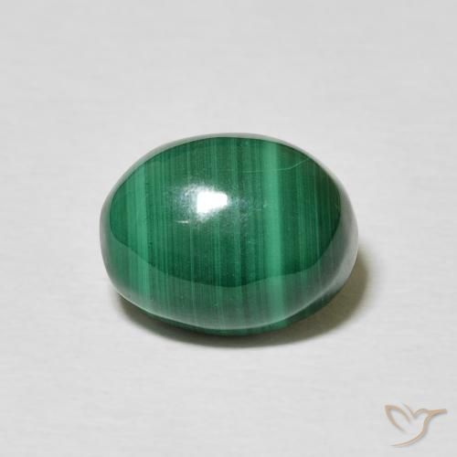 5.17ct 天然 マルチカラーグリーン マラカイト, 楕円形, オペーク
