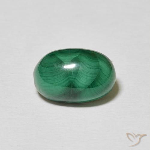 3.76ct 天然 マルチカラーグリーン マラカイト, 楕円形, オペーク