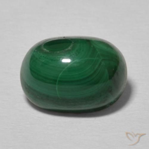 3.51ct 天然 マルチカラーグリーン マラカイト, 楕円形, オペーク