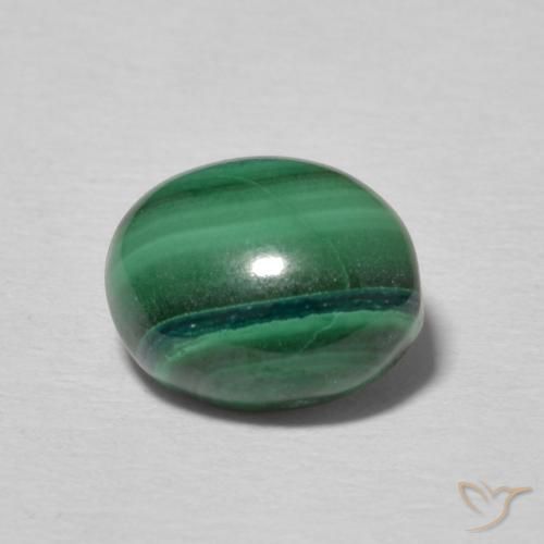 2.97ct 天然 マルチカラーグリーン マラカイト, 楕円形, オペーク