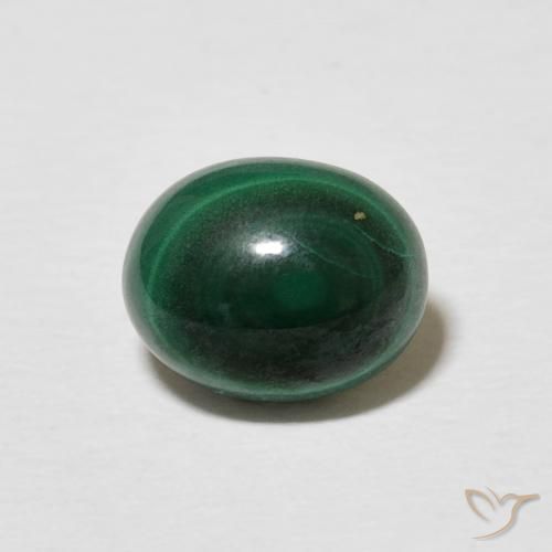 2.91ct 天然 ダークグリーン マラカイト, 楕円形, オペーク