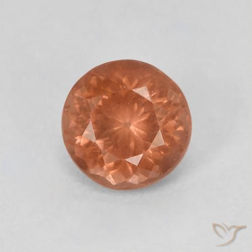 0.82ct 天然 オレンジがかったピンク マレーアン ガーネット, ラウンド, VS