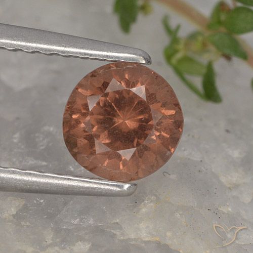 0.93ct 天然 ディープピンク マレーアン ガーネット, ラウンド, VS