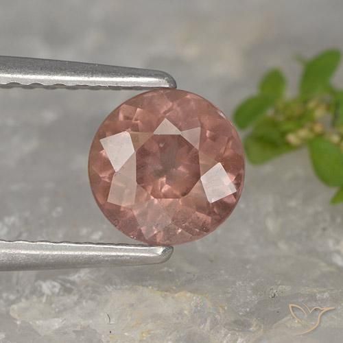 1.06ct 天然 オレンジがかったピンク マレーアン ガーネット, ラウンド, VS