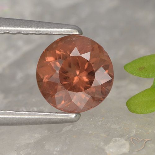 0.83ct 天然 ラズベリーピンク マレーアン ガーネット, ラウンド, VS