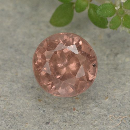 0.73ct 天然 オレンジがかったピンク マレーアン ガーネット, ラウンド, VS