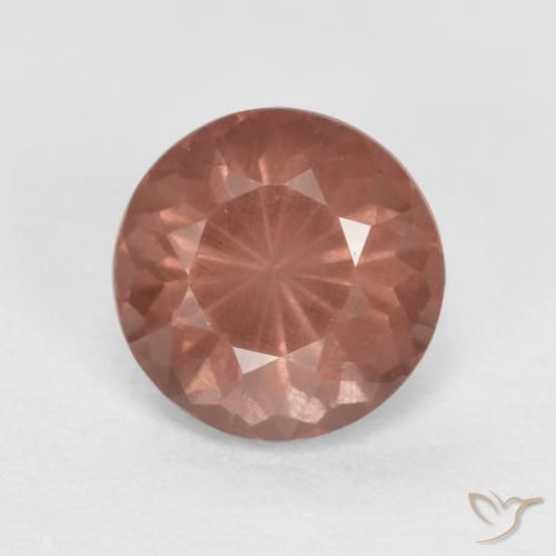 0.68ct 天然 オレンジがかったピンク マレーアン ガーネット, ラウンド, VS