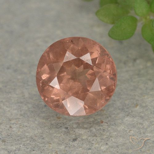 0.86ct 天然 グレープフルーツピンク マレーアン ガーネット, ラウンド, VS
