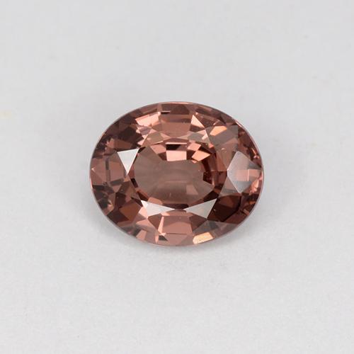 0.87カラットの天然オレンジローズマレーアン ガーネット（6.2×5.1 mm・オーバルカット）