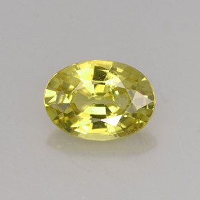 1.41カラットの天然緑がかった黄色マリガーネット（8.3×6 mm・オーバルカット）