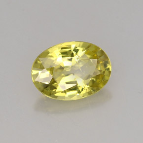 1.41カラットの天然緑がかった黄色マリガーネット（8.3×6 mm・オーバルカット）