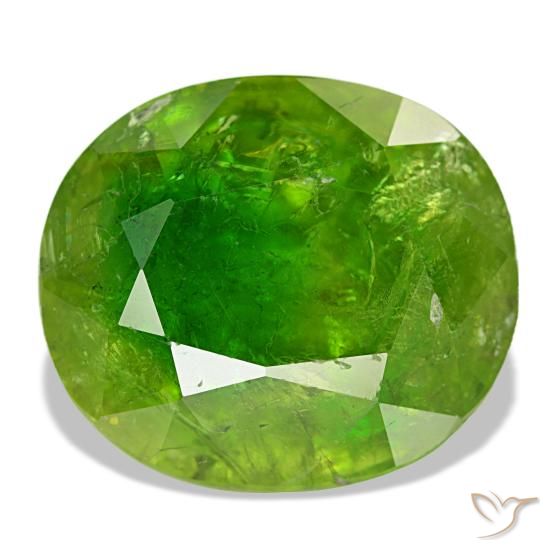 15.40ct グリーン マリガーネット, 楕円形, SI-I1