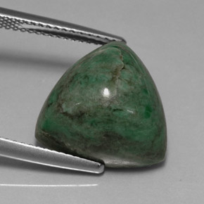 12.52カラットの天然グリーンマウシットシット（14.2×14.1 mm・トリリアント）