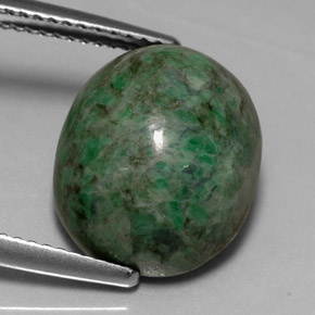 9.84カラットの天然グリーンマウシットシット（14.1×12 mm・オーバルカット）