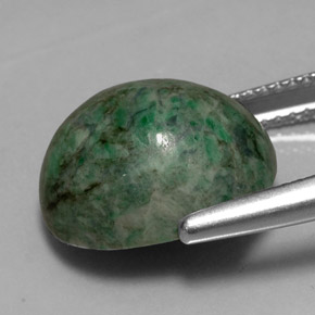 9.84カラットの天然グリーンマウシットシット（14.1×12 mm・オーバルカット）