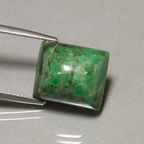 13.48カラットの天然グリーンマウシットシット（14×12 mm・バゲット）
