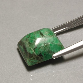 13.48カラットの天然グリーンマウシットシット（14×12 mm・バゲット）