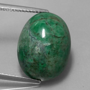 13.90カラットの天然グリーンマウシットシット（17.3×13.1 mm・オーバルカット）