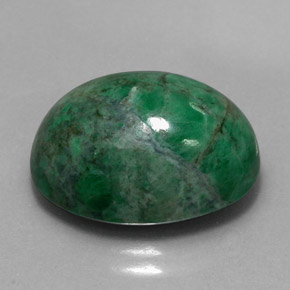 13.90カラットの天然グリーンマウシットシット（17.3×13.1 mm・オーバルカット）