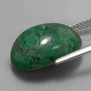 13.90カラットの天然グリーンマウシットシット（17.3×13.1 mm・オーバルカット）