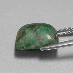 9.99カラットの天然グリーンマウシットシット（13.7×11.6 mm・バゲット）