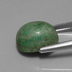 9.19カラットの天然グリーンマウシットシット（13.3×10.8 mm・オーバルカット）