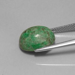 8.57カラットの天然グリーンマウシットシット（13.8×11 mm・オーバルカット）