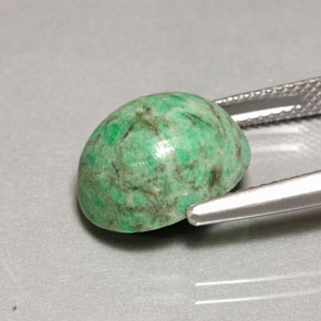 8.41カラットの天然グリーンマウシットシット（13.2×11.3 mm・オーバルカット）