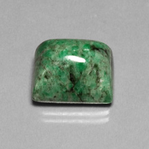 15.19カラットの天然グリーンマウシットシット（14.6×11.8 mm・バゲット）