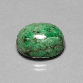14.02カラットの天然グリーンマウシットシット（15.8×12.7 mm・オーバルカット）