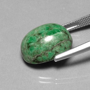 14.02カラットの天然グリーンマウシットシット（15.8×12.7 mm・オーバルカット）